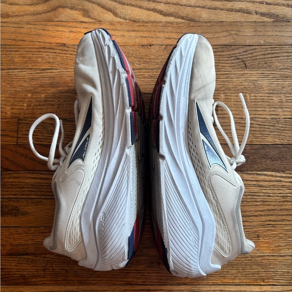 Altra Via Olympus White and Red Athletic Shoes - Picture 3 of 5